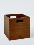 John Lewis Mid-Century Timber Storage Box, Medium, Brown