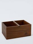 John Lewis Mid Century Open Storage Box, Natural Honey