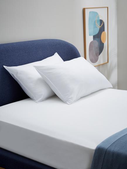 John Lewis Synthetic Soft Touch Washable Standard Pillow Pair, Medium, White