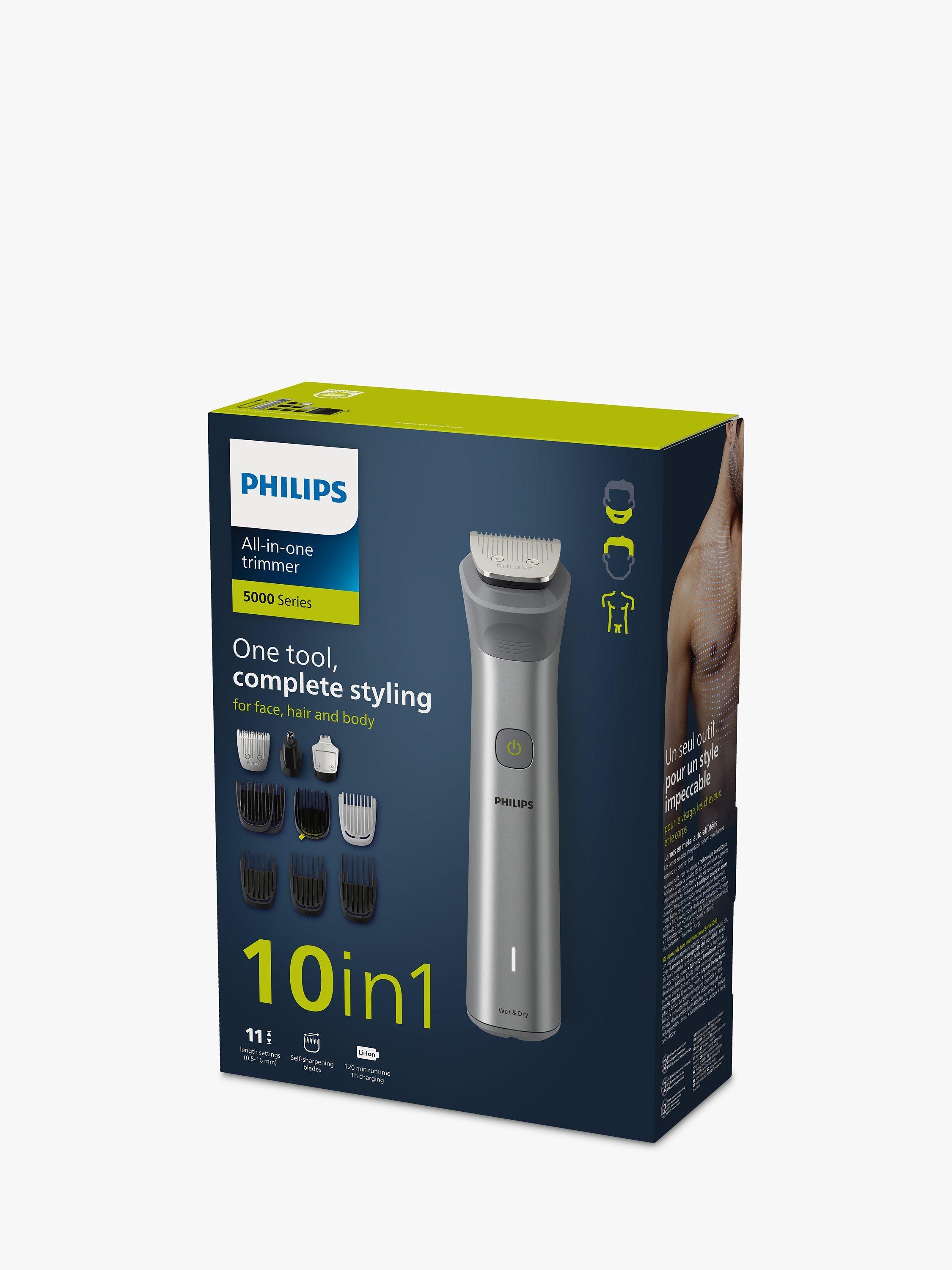 Product image 11 of 11, which shows Philips Series 5000 MG5920/15, 10-in-1 Multi Grooming Hair, Body & Beard Trimmer, Steel