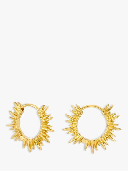 Rachel Jackson London Electric Goddess Mini Huggie Hoop Earrings, Gold, Gold