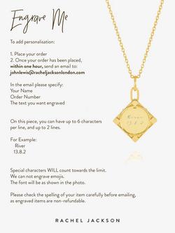Rachel Jackson London Personalised Token Of Love Necklace, Gold - view 2, Gold