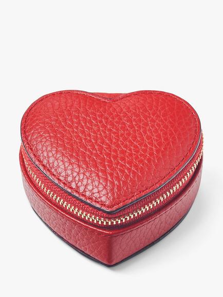 Aspinal of London Heart Ring Box, Cardinal Red, Cardinalred
