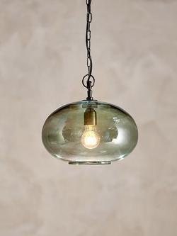 nkuku Otoro Round Glass Pendant Light, Large - view 2, Green