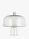 Nkuku Banjara Recycled Glass Dome Cake Stand, 30cm, Clear