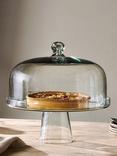nkuku Banjara Recycled Glass Dome Cake Stand, 30cm, Clear