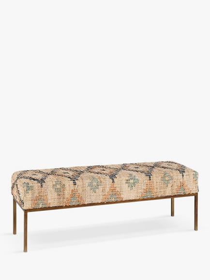 nkuku Kesu Kilim & Iron Bench, Mixed
