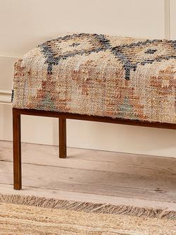 nkuku Kesu Kilim & Iron Bench - view 2, Mixed