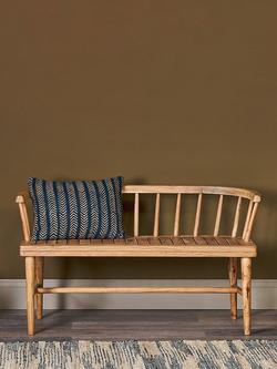 nkuku Tipu Acacia Wood Bench - view 2, Natural