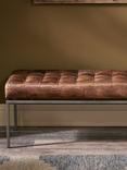 Nkuku Nasan Leather Upholstered Bench