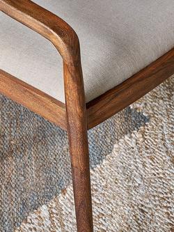 nkuku Anbu Acacia Upholstered Dining Chair - view 2, Brown