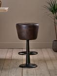 Nkuku Deshan Leather Bar Stool