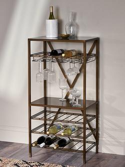 nkuku Udayan Drinks Display Shelf - view 2, Brass