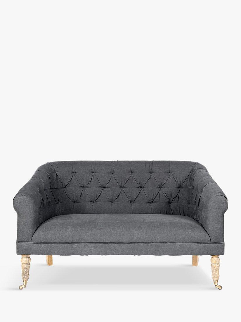 Shristi Range, Nkuku Shristi Upholstered Sofa, Light Leg, Grey