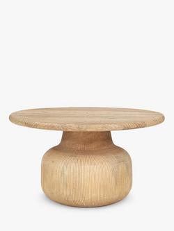 nkuku Vivan Grooved Wood Coffee Table, Natural