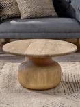 nkuku Vivan Grooved Wood Coffee Table