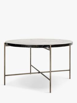 nkuku Aluva Glass Coffee Table, Brass