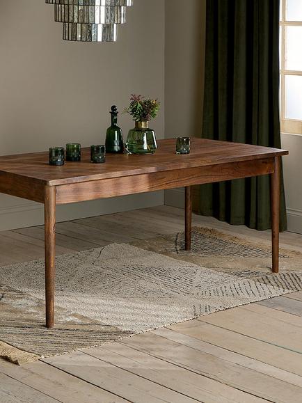 nkuku Anbu Acacia 8 Seater Large Dining Table - view 2, Brown