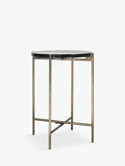 nkuku Aluva Glass Side Table, Brass