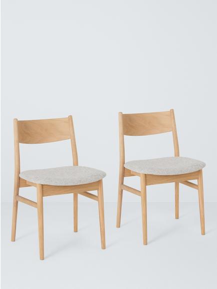 John Lewis Parity Dining Chair, Set of 2, Natural