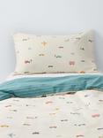 John Lewis Transport Reversible Duvet Cover and Pillowcase Set, Multi