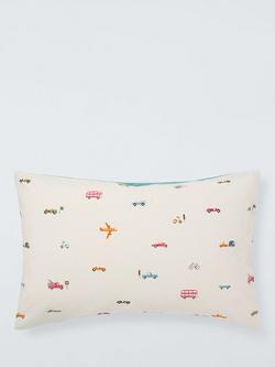 John Lewis Transport Reversible Duvet Cover and Pillowcase Set, Multi - view 2, Multi