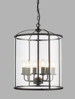 John Lewis Walker 6 Light Ceiling Lantern, Black