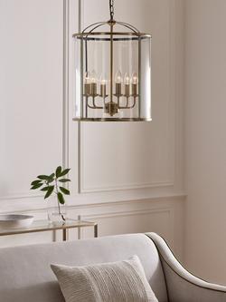 John Lewis Walker 6 Light Ceiling Lantern - view 2, Brass