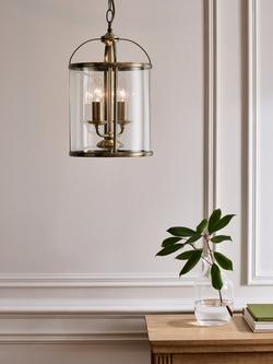 John Lewis Walker 2 Light Ceiling Lantern - view 2, Brass