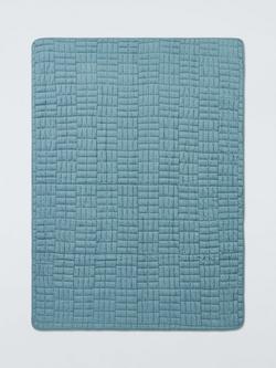 John Lewis Kids' Geo Quilted Blanket - view 2, Teal