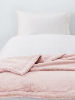 John Lewis Kids' Faux Fur Blanket, Pink