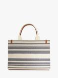 Dune Deltra Canvas Stripe Tote Bag, Blue/Multi