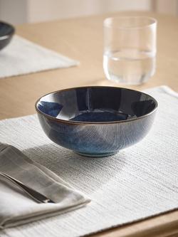 John Lewis Iver Reactive Glaze Stoneware Cereal Bowl, 16cm, Blue - view 2, 