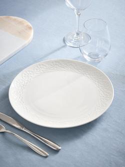John Lewis Doily Fine China Dinner Plate, 27.5cm, White - view 2, 