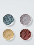John Lewis X Collagerie Aster Fan Leaf Fine China Side Plates, Set of 4, Assorted