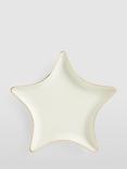 John Lewis Star Gold Rim Fine China Dish, 20cm, White/Gold