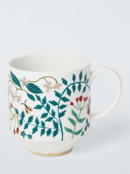 John Lewis Ulla Floral Fine China Mug, 370ml, Multi
