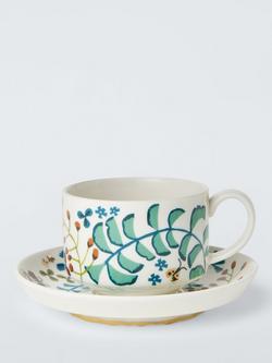 John Lewis Ulla Floral Fine China Tea Cup & Saucer, 250ml, Multi