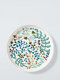 John Lewis Ulla Floral Fine Cake Plate, 16.7cm, Set of 4 - view 2, Multi