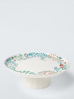 John Lewis Ulla Floral Fine Cake Stand, 30cm, Multi
