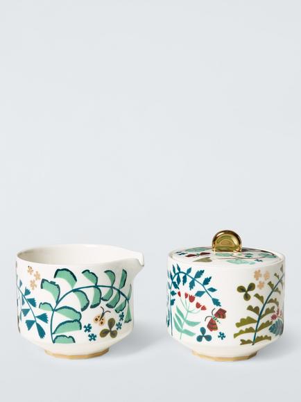 John Lewis Ulla Floral Fine China Milk Jug & Sugar Pot Gift Set - view 2, Multi