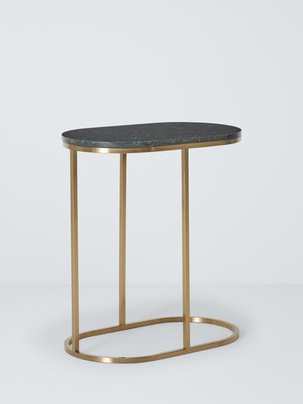 John Lewis Ned Marble Top Side Table, Green