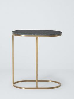 John Lewis Ned Marble Top Side Table - view 2, Green