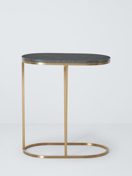 John Lewis Ned Marble Top Side Table - view 2, Green