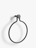 John Lewis Matt Black Towel Ring