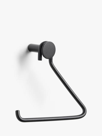 John Lewis Matt Black Toilet Roll Holder, 