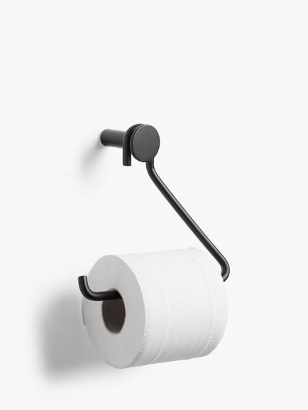 John Lewis Matt Black Toilet Roll Holder - view 2, 