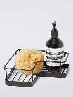 John Lewis Corner Shower Basket, Matt Black - view 2, 