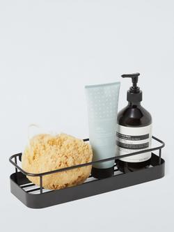 John Lewis Rectangular Shower Basket, Matt Black - view 2, Black