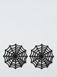 John Lewis Halloween Spiderweb Felt Placemat, Set of 2, Black